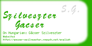 szilveszter gacser business card
